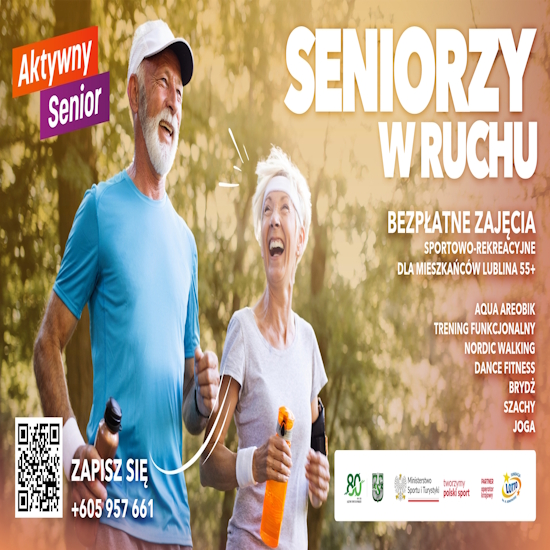 Seniorzy w ruchu bezpłatne zajęcia sportowo-rekreacyjne dla mieszkańców Lublina 55+